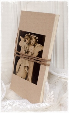 Notebook vintage angels, afm. 22 x 13 cm.