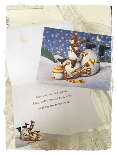Supermooie dubbele kaart “Wishing you a season warm moments ”13,5 x 17,5 cm. plus enveloppe
