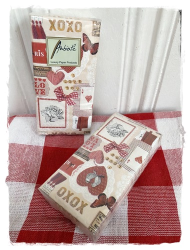 Pakje met 10 tissues , 4 laags , Vintage love