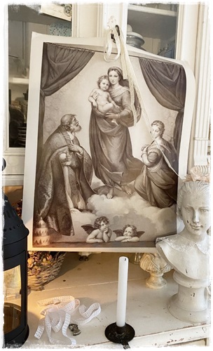 JDL Poster, religieus, 50 x 70 cm met afbeelding Maria plus kind