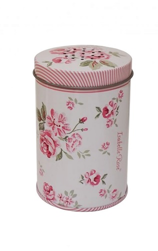 Strooibusje met lieve roze roosjes, shabby chic