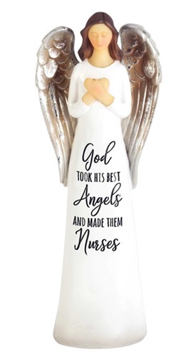 Prachtige engel, God took his best Angels and made them Nurses, 20 x 8 cm.