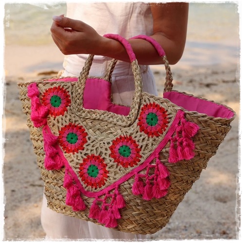 Geweldige leuke Mand/strandtas Ibiza. 51 cm x 30 cm x 19 cm (B x H x D)