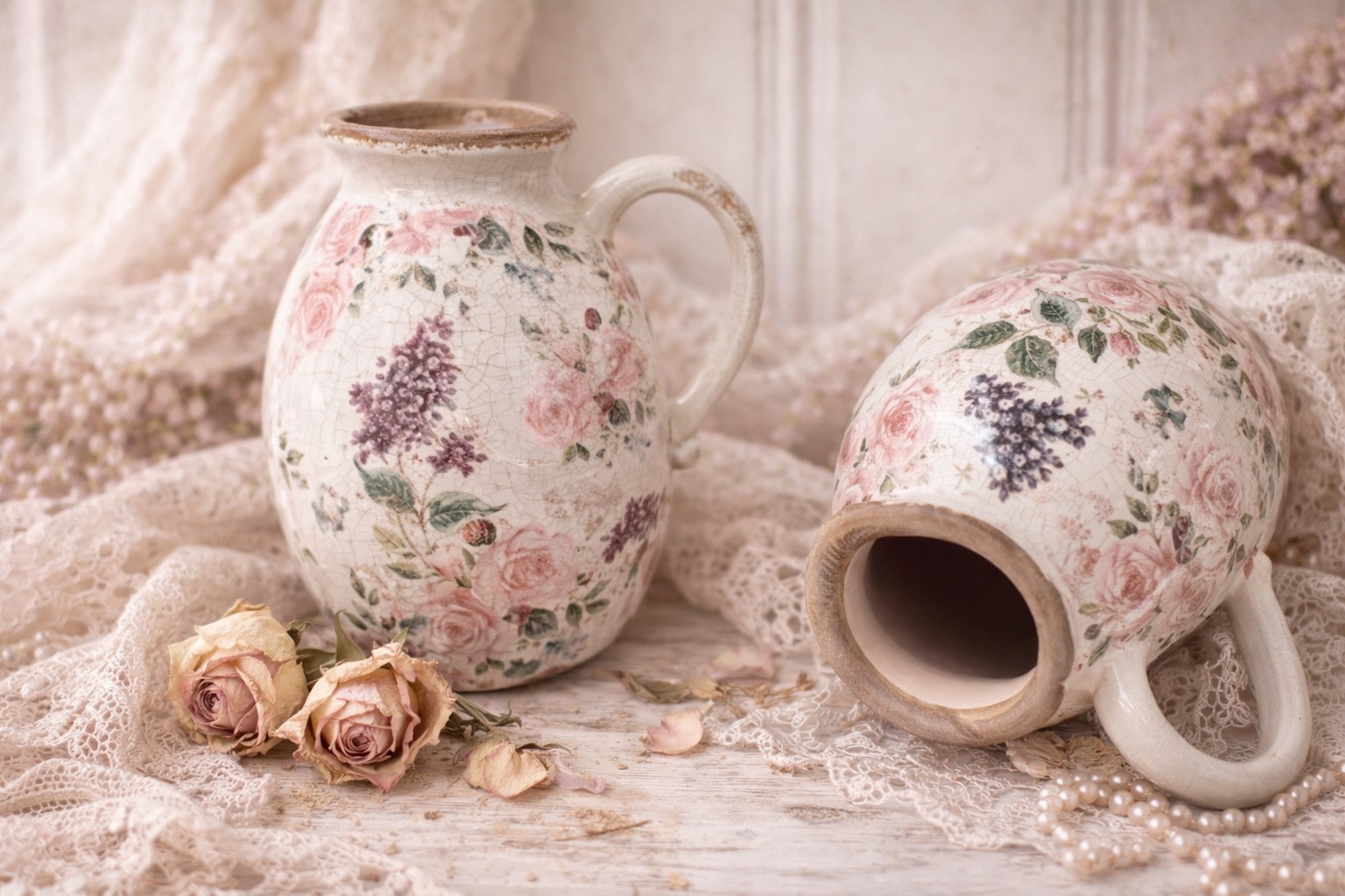 kruikje vaasje roosjes a