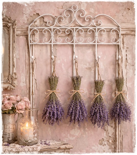 Mooi kapstok/keukenrek van dik wit metaal ijzer, 37,5 x 13 x 4 cm.