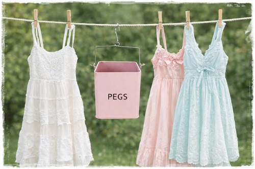 Roze gemailleerd knijperbakje, afm. 13,5 x 13,5 en 15,5 cm. hoog (ophanggedeelte niet meegeteld