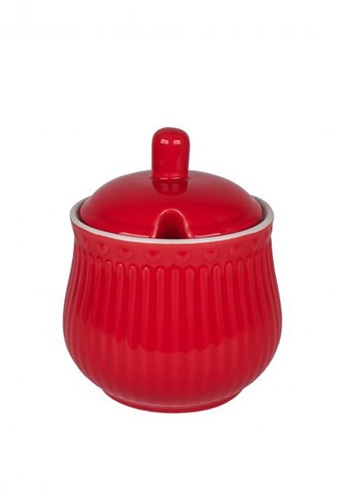melk en suikerpot rood nn