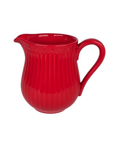 melk en suikerpot rood